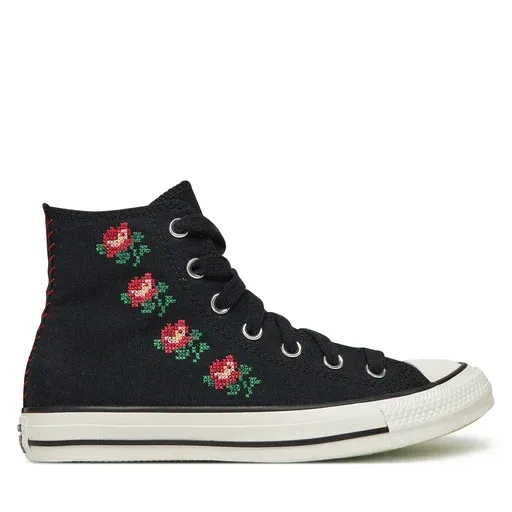 CONVERSE Chuck Taylor All Star Rose Cross Stitch A13657C Black